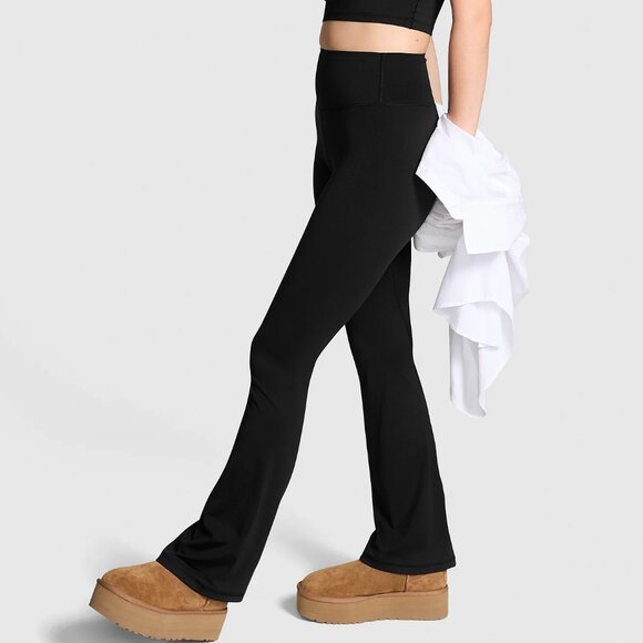 Victoria's Secret PINK Relay Flare Leggings Black Size M Buttery Soft High Waist - Picture 3 of 16